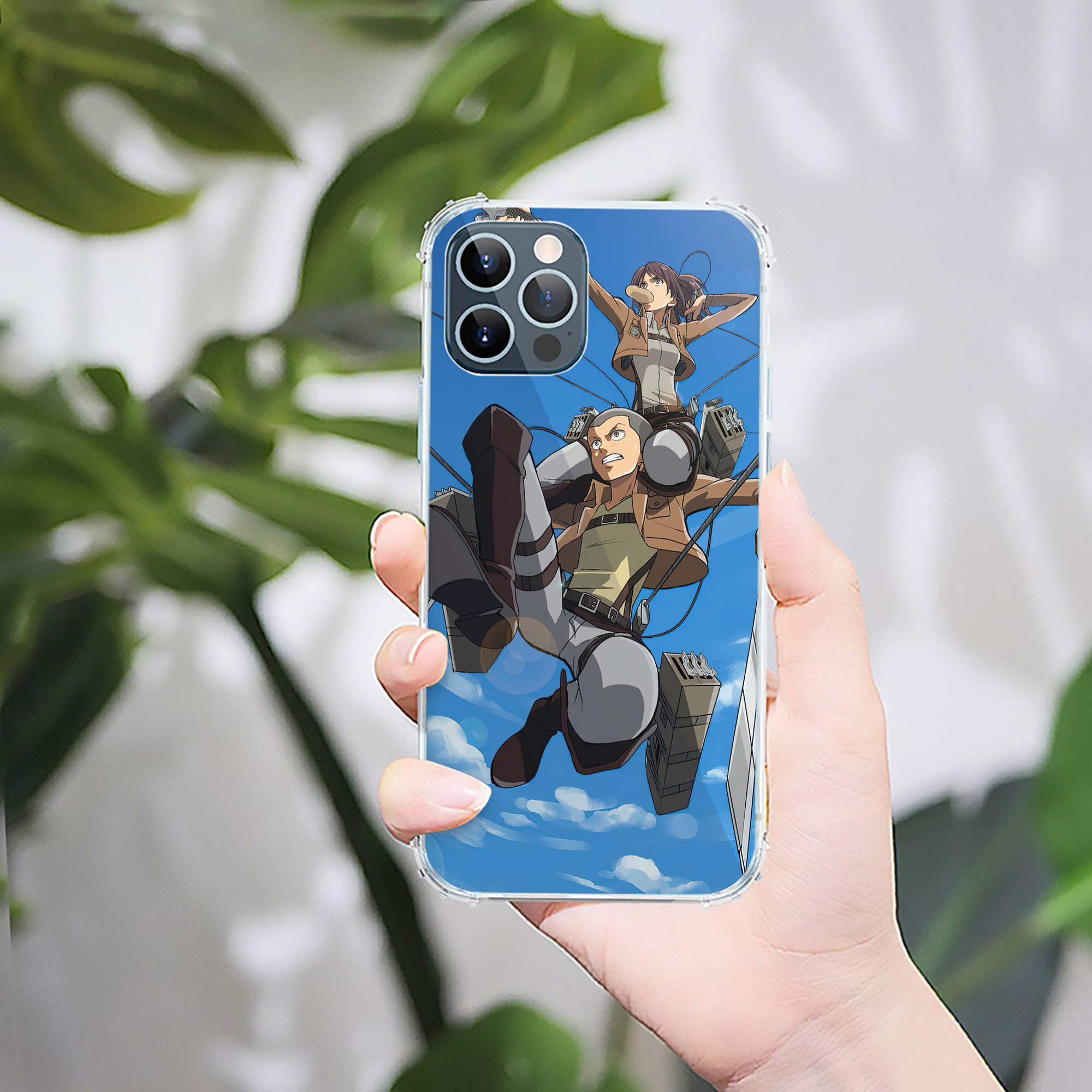 （画像用） 進撃の巨人 Attack on Titan 【iPhone 12シリーズ対応】透明スマホケース（クリアソフトケース）